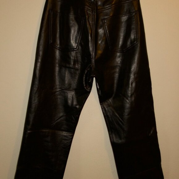 AGOLDE '90s Pinch Waist Recycled Leather High Waist Pants - Picture 6 of 7